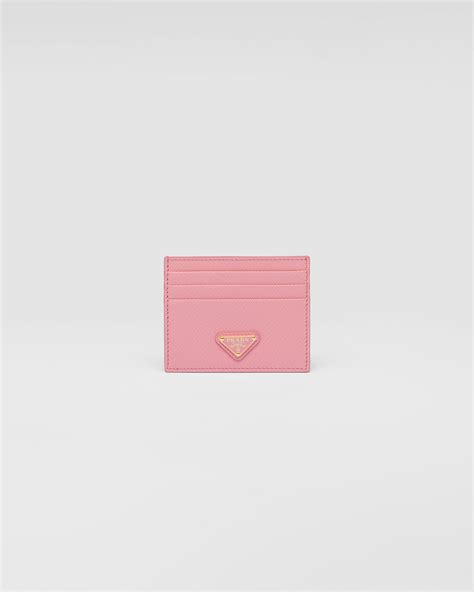 pink prada card holder|prada card holder with zipper.